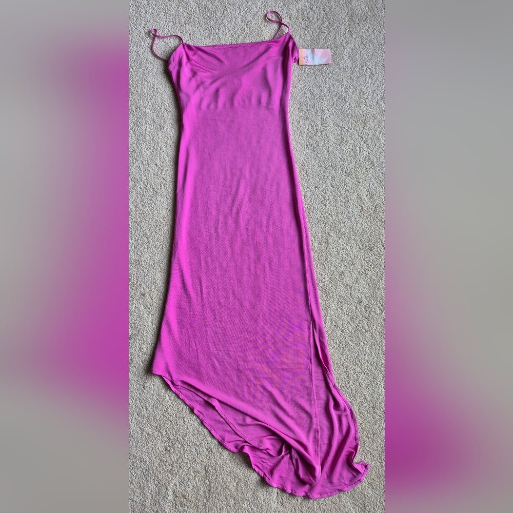 NWT Vintage Yigal Azrouel Pink Asymmetrical Dress Size 4/S